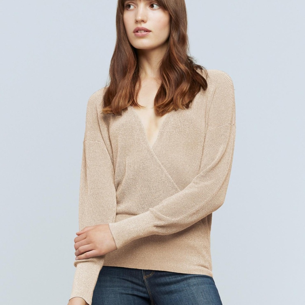 NWT L'Agence Blair Crossover Pullover Sweater